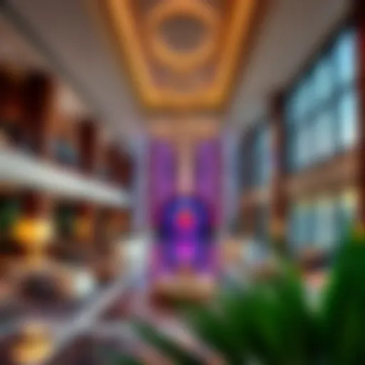 Luxurious lobby of Dubai Parks Hotel