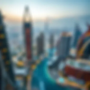 Aerial view of innovative Dubai real estate development influenced by Al Jazairi.