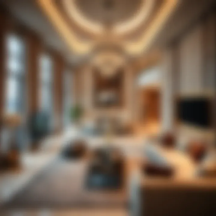 Luxury Living in Dubai Exquisite interior of a luxury apartment in Dubai