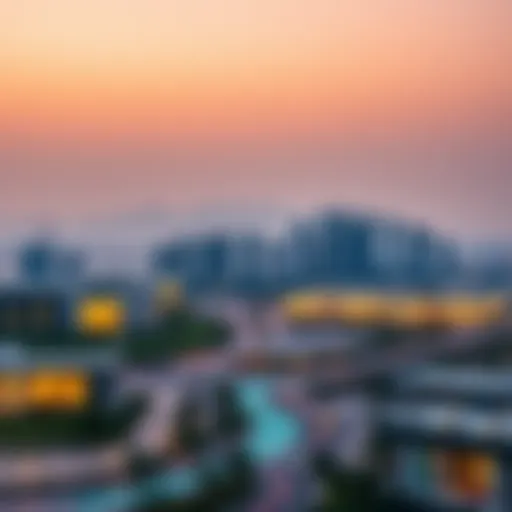 Panoramic view of Eagle Hills developments in Dubai