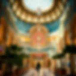 A stunning view of EHS Ibn Battuta Mall showcasing its unique architectural design inspired by Ibn Battuta's travels.