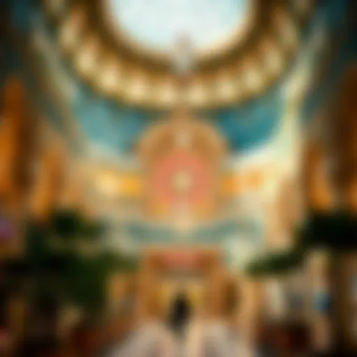 A stunning view of EHS Ibn Battuta Mall showcasing its unique architectural design inspired by Ibn Battuta's travels.