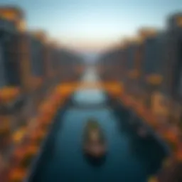 Aerial view of Elitz Danube showcasing its architectural elegance