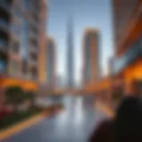 Architectural Brilliance in Downtown Dubai Stunning architectural view of Emaar's latest development in Downtown Dubai