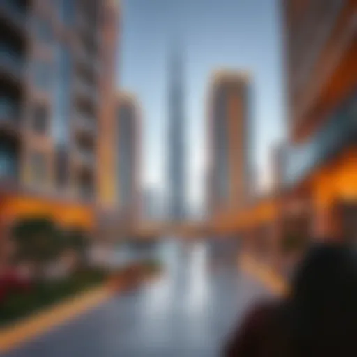 Architectural Brilliance in Downtown Dubai Stunning architectural view of Emaar's latest development in Downtown Dubai