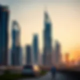 Futuristic skyline of the UAE showcasing innovative skyscrapers