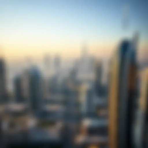 Aerial view of Dubai's skyline showcasing modern architecture