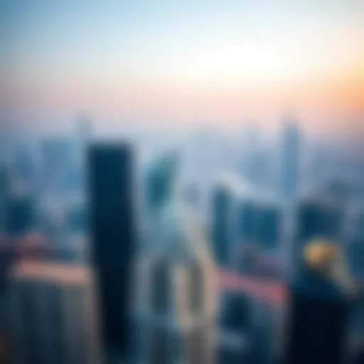 Aerial view of Dubai's skyline showcasing architectural diversity