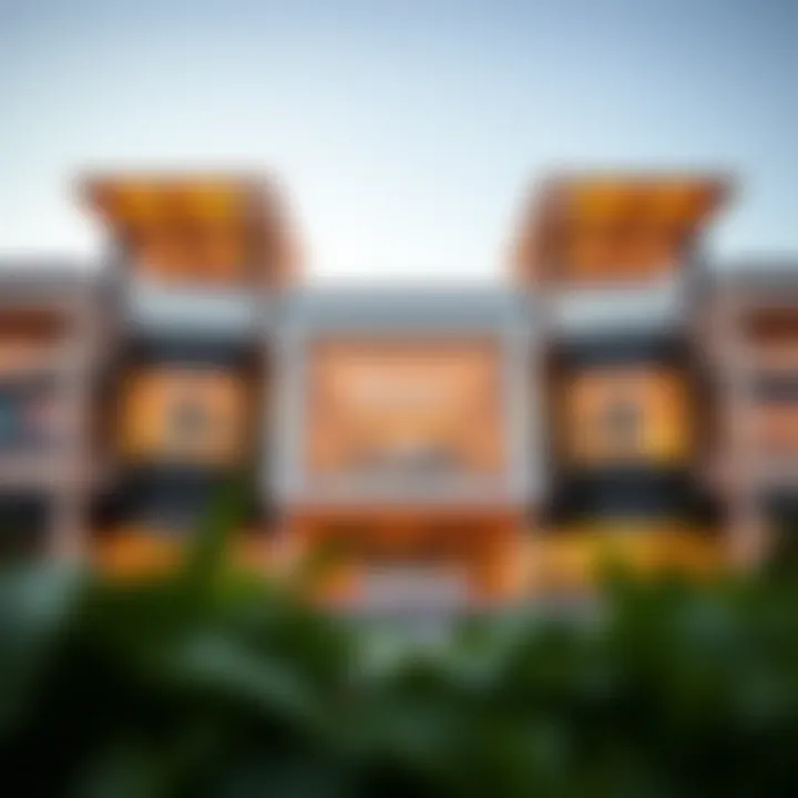 Exterior view of Abaya Mall Mirdif showcasing its modern architecture