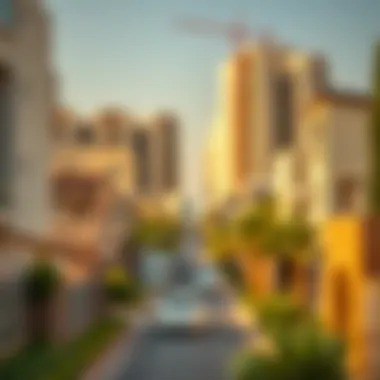 Vibrant neighborhood in Dubai