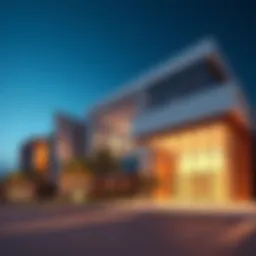 Exterior view of Al Barsha Happiness Center showcasing modern architecture