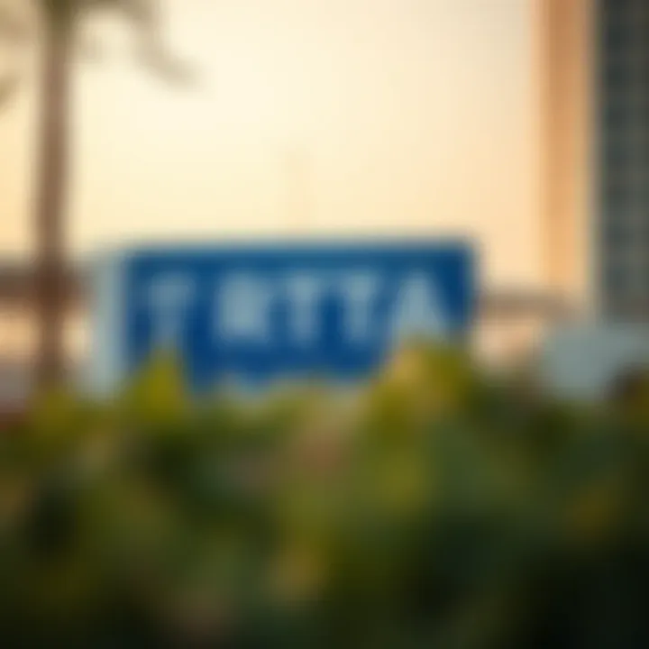 Signage of RTA emphasizing public services and community satisfaction