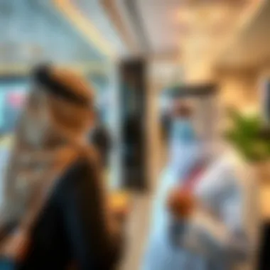 Visitors engaging with services offered at the Happiness Center