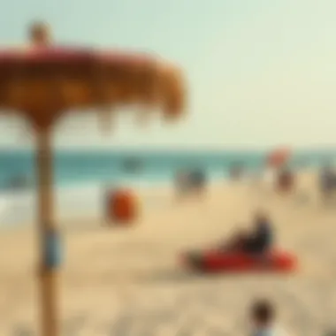 Visitors enjoying recreational activities at Al Hudayriat Beach