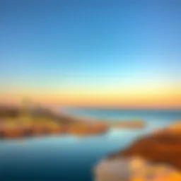 Scenic view of Al Hudayriat Beach showcasing its pristine shoreline