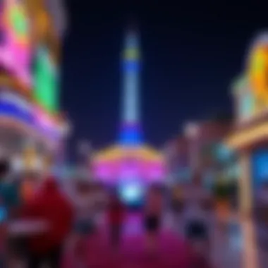 Vibrant Entertainment at الزاهية مول Entertainment zone bustling with activities and attractions