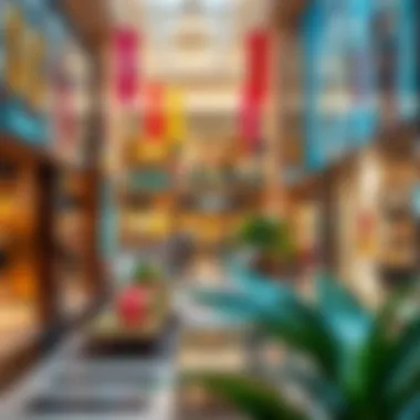Retail Diversity Inside الزاهية مول Interior shot highlighting the diverse retail options available