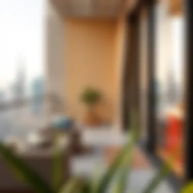 Breathtaking Skyline Views from Arabella Townhouse Panoramic view of the Arabian skyline from the Arabella Townhouse balcony