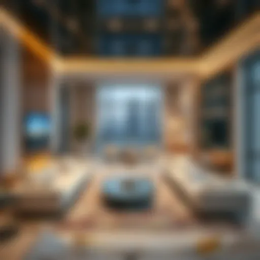 Luxury apartment interior showcasing modern design