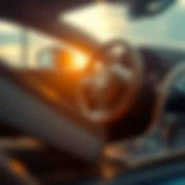 A close-up view of Aston Martin's intricate interior design