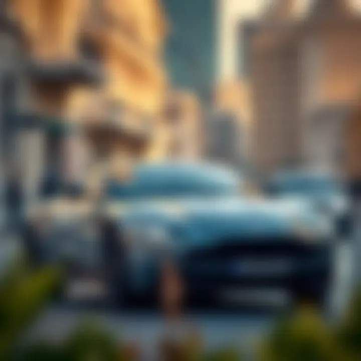 Aston Martin vehicle on an elegant urban street