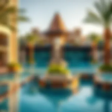 Luxurious Amenities at Atlantis Water Park Luxurious amenities and lounging areas available to guests