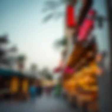 Casual Barbeque Eatery Street View Street view of a popular casual barbeque eatery bustling with energy