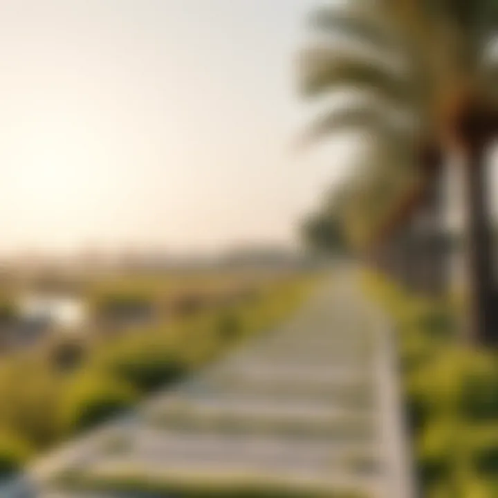 Ecologically designed pathways that encourage outdoor activities in the park.