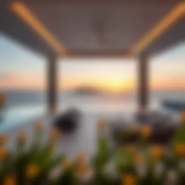 Spacious outdoor terrace with ocean view