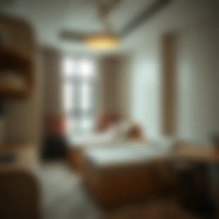 An interior snapshot of a shared accommodation space in Sports City