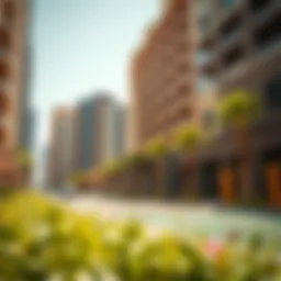 A vibrant view of Dubai Sports City showcasing modern architecture
