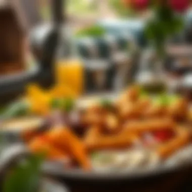 An assortment of traditional Indian street food delicacies on a platter