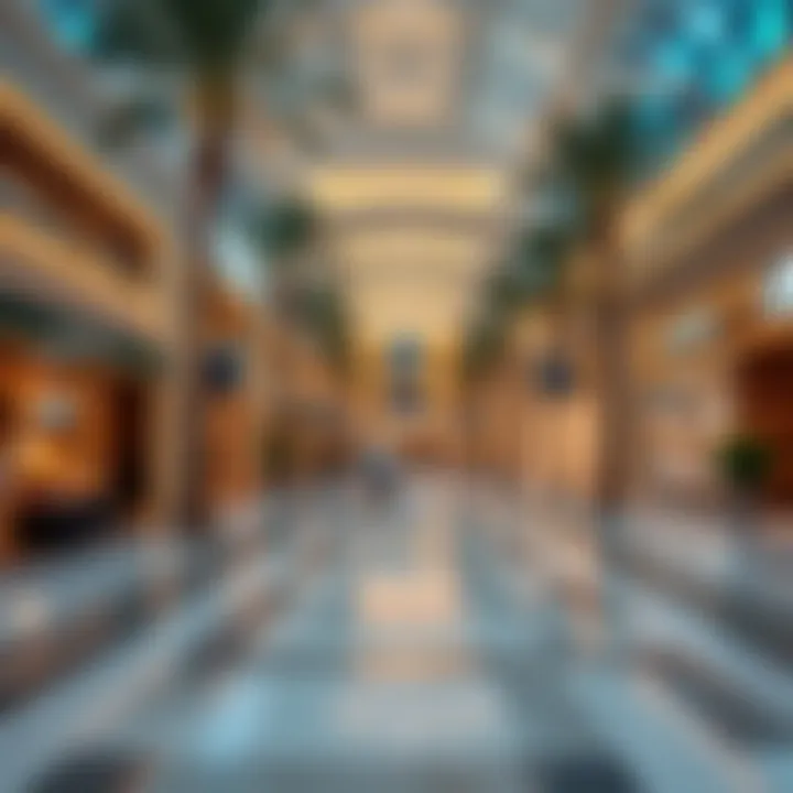 Shopping promenade on بلوواترز featuring upscale retail stores