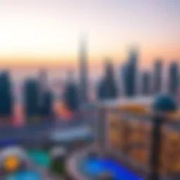 A panoramic view of Dubai's skyline showcasing its modern architecture