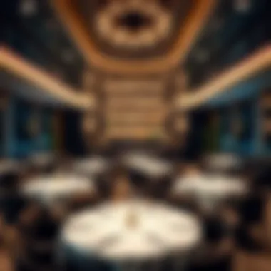 Unique Restaurant Ambiance Elegant restaurant interior with unique decor and ambiance