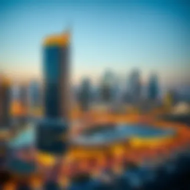 Dubai Skyline with Damac Maison Properties Stunning skyline view of Dubai featuring Damac Maison properties