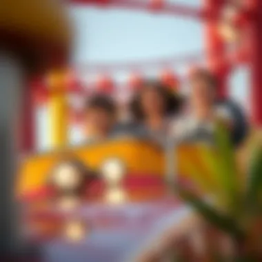 Exciting Roller Coaster Adventure A thrilling roller coaster ride designed for kids, capturing the excitement and joy of young riders