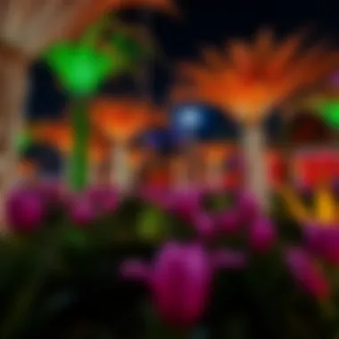 Enchanting Nighttime Flora Nighttime atmosphere of Dubai Garden Glow filled with glowing flora