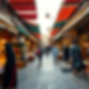 Cultural Market in Dubai Vibrant market scene reflecting Dubai's cultural diversity