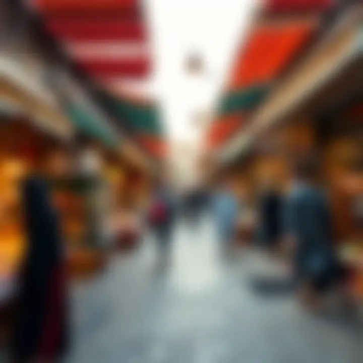 Cultural Market in Dubai Vibrant market scene reflecting Dubai's cultural diversity
