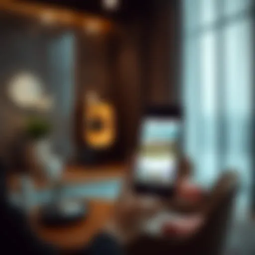 Modern Mobile Interface for Dubai Properties A modern mobile interface showcasing Dubai property listings