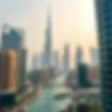 Skyline of Dubai showcasing modern architecture