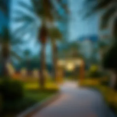 Vibrant community park in a popular Dubai neighborhood