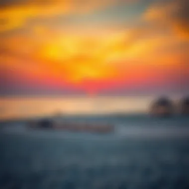 Vibrant Sunset Over La Mer Beach Vibrant sunset over La Mer Beach with colorful sky