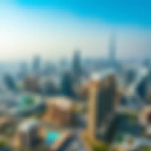 Aerial view of Dubai's skyline showcasing Eleve Deyaar properties