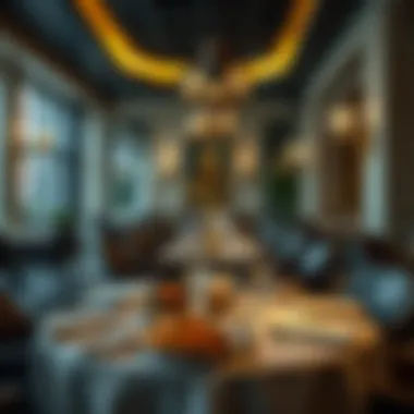 Elegant dining setup at a fine Indian restaurant in Dubai