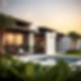 Stunning architectural view of Expo Golf Villas showcasing modern design