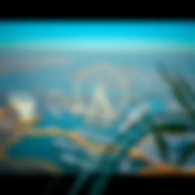 Aerial view of the Eye of Dubai