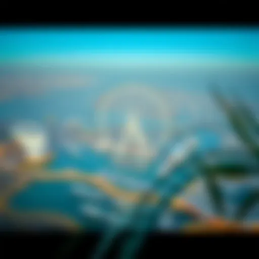 Aerial view of the Eye of Dubai