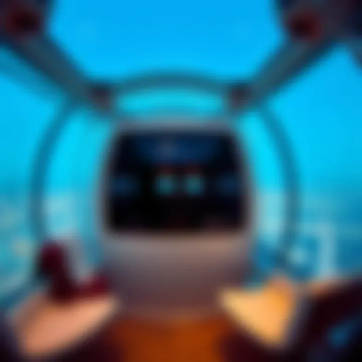 Inside view of the Eye of Dubai observation cabin